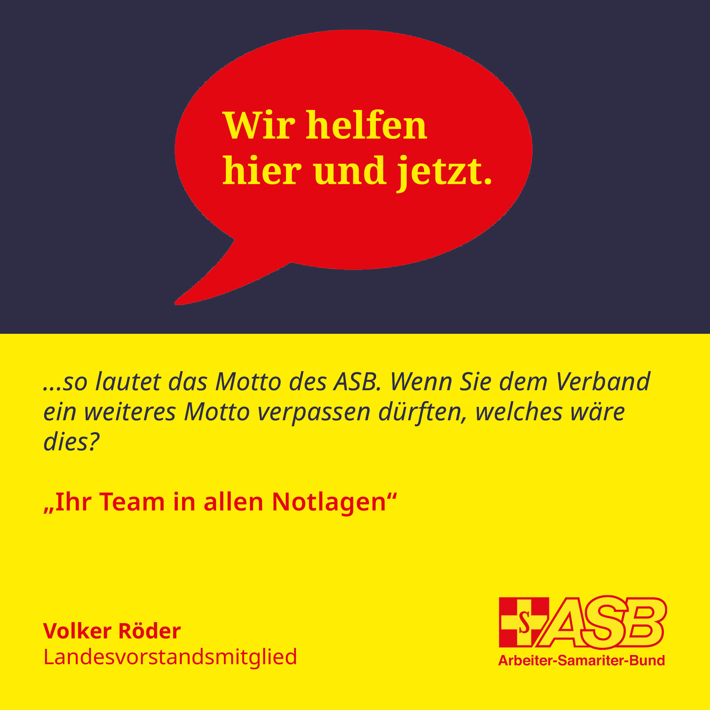 Drei Fragen an Volker Röder